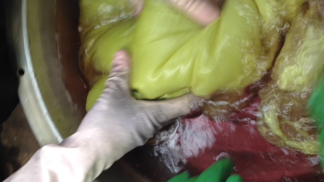 染まった色は若草色