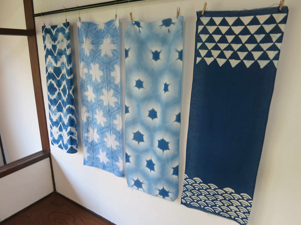 藍染 雪花絞りなど