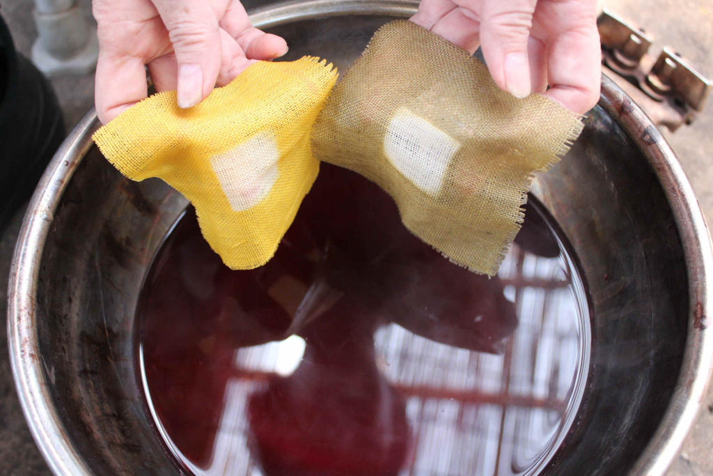 重ね染めの実験