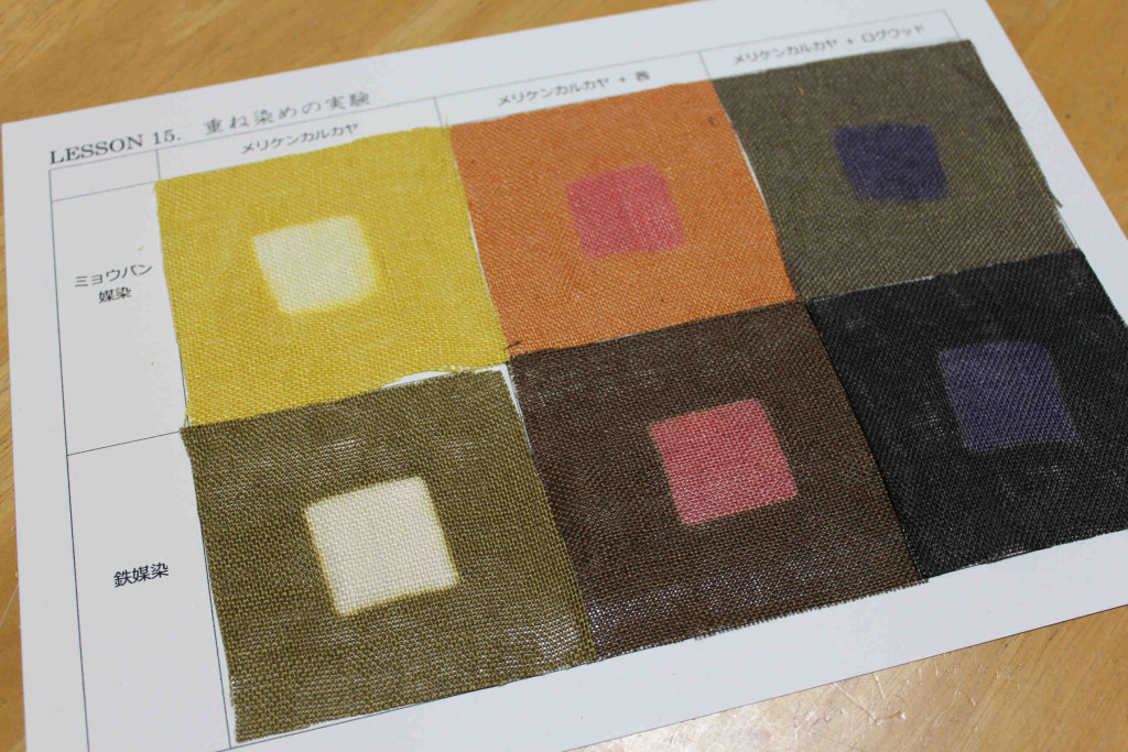 重ね染めの実験