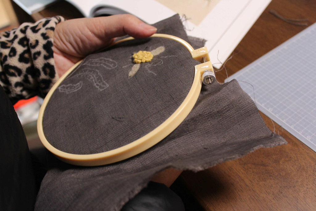 草木染　フェルト＆刺繍