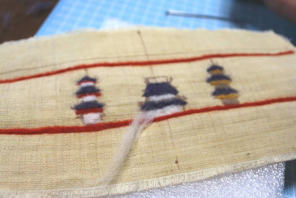 草木染　フェルト＆刺繍