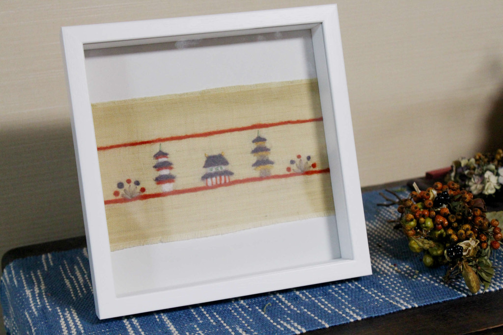 草木染　フェルト＆刺繍