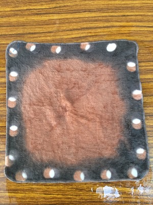 タンガラで草木染した綿ミニタオル