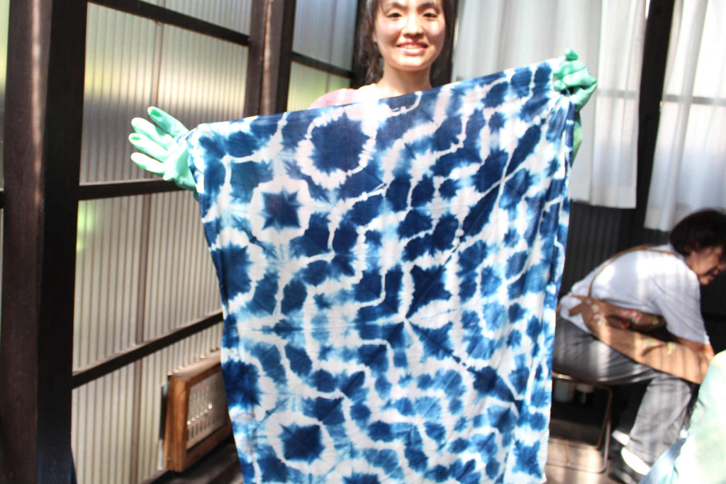 藍染、おりがみ絞り