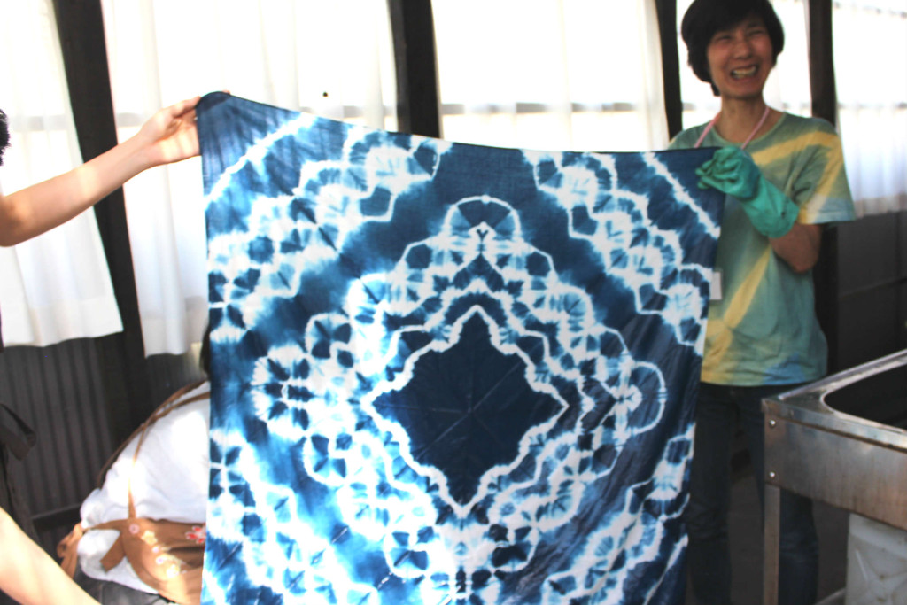 藍染、おりがみ絞り