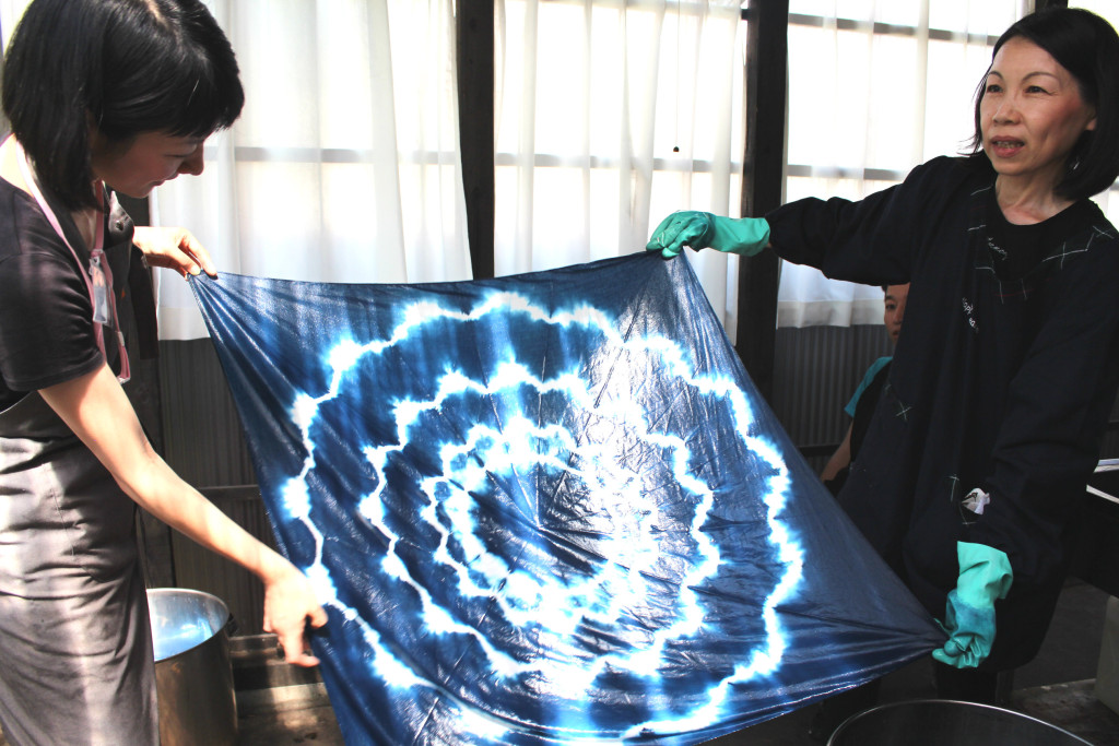 藍染、おりがみ絞り