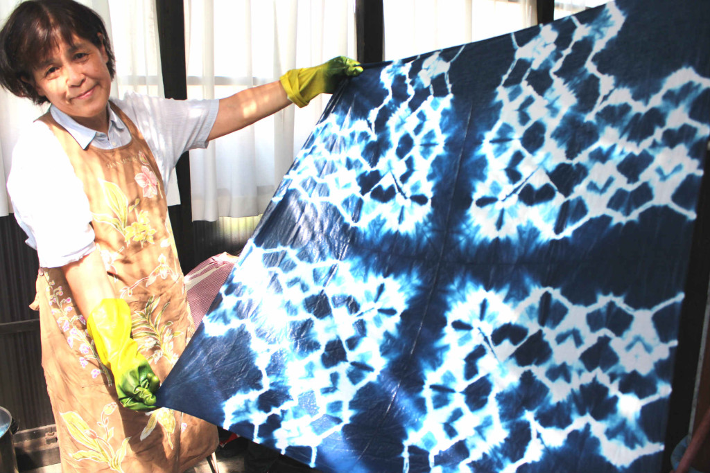 藍染、おりがみ絞り