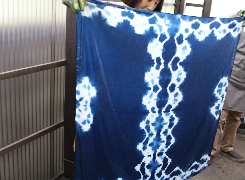 藍染、おりがみ絞り