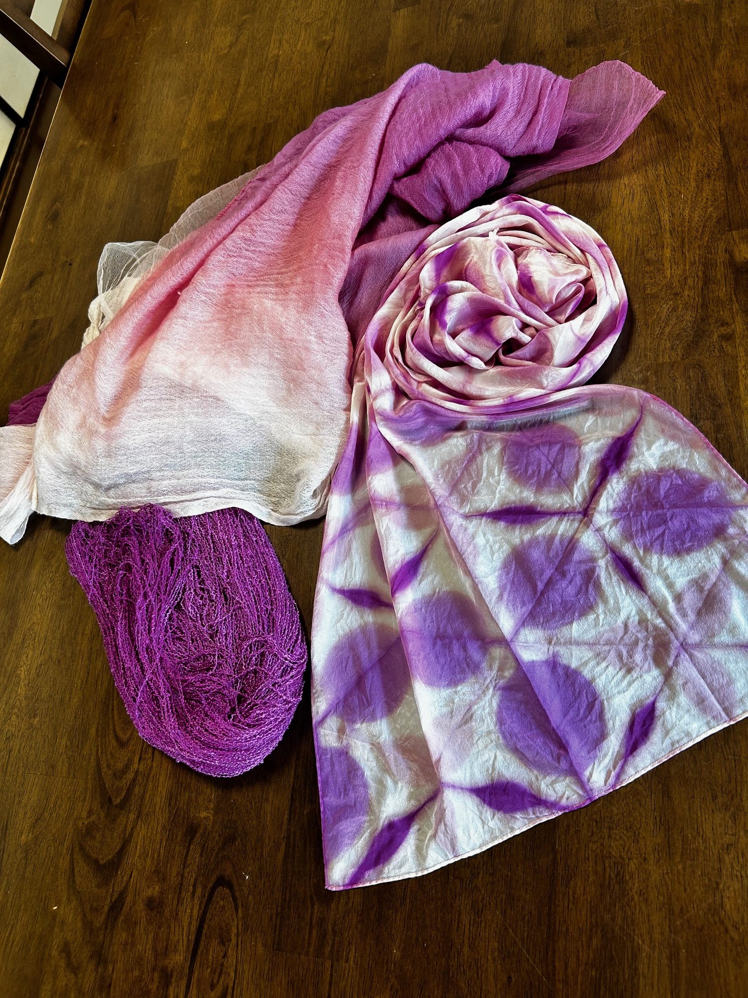 ウメノキゴケ染め